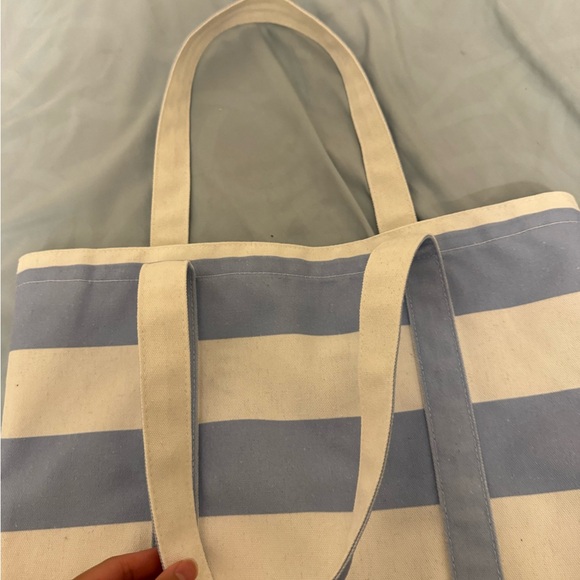 Blue bow canvas tote bag - Picture 6 of 10